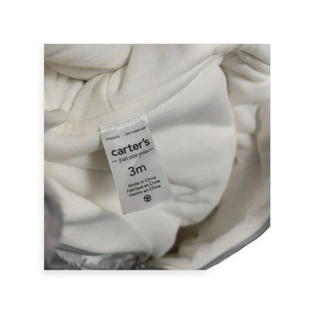Cozy Baby Hooded Thick Jumpsuit Polar Bear Print for Cold Weather 3M By Carters